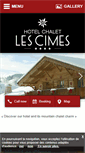 Mobile Screenshot of hotel-les-cimes.com